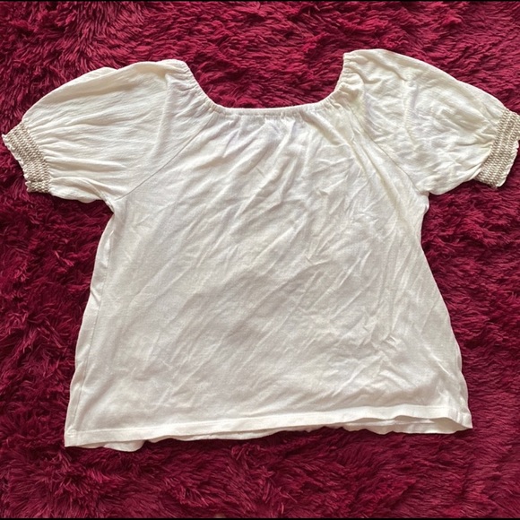 Boho cream scoop neck top - Picture 8 of 14